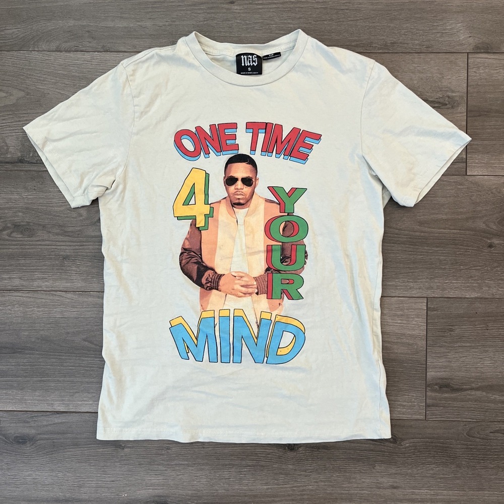 Nas One Time 4 Your Mind Mens S T Shirt Ivory Short Sleeve